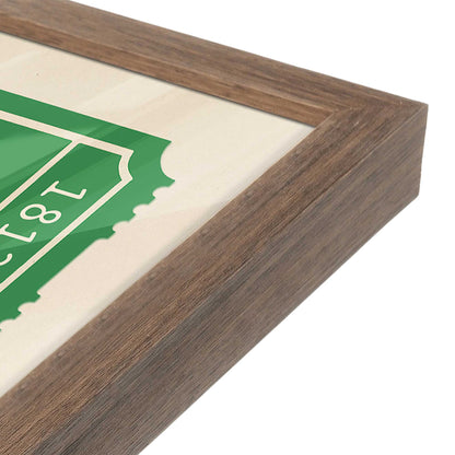 [Color:Walnut], Picture of art in a Walnut frame at an angle