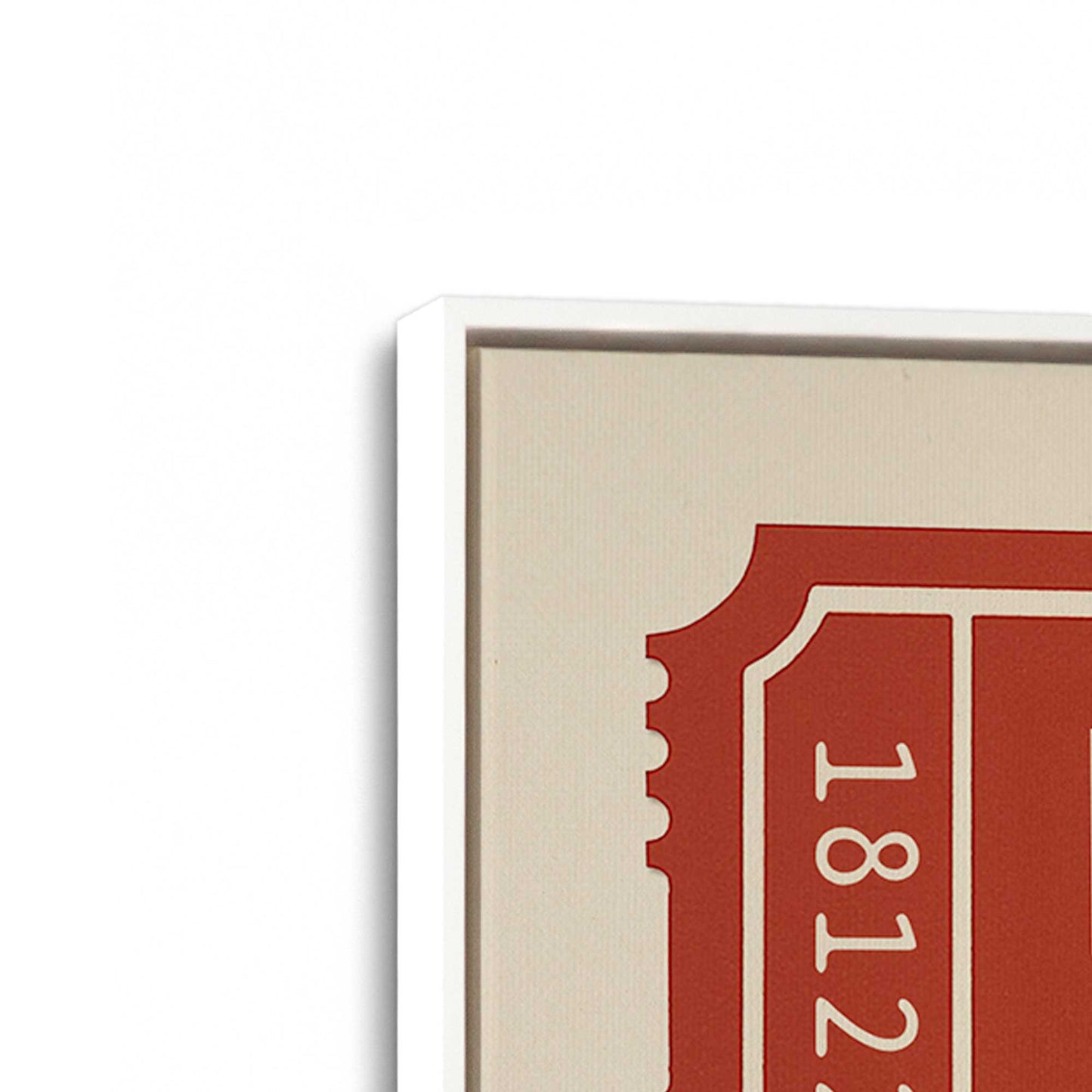 [Color:Opaque White], Picture of art in a White frame at an angle