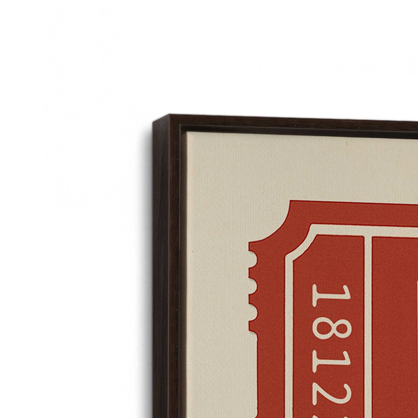 [Color:Espresso], Picture of art in a Espresso frame at an angle