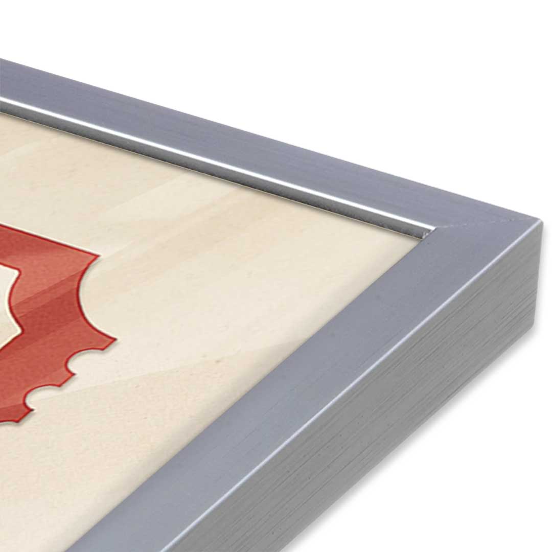 [Color:Polished Chrome], Picture of art in a Polished Chrome frame at an angle