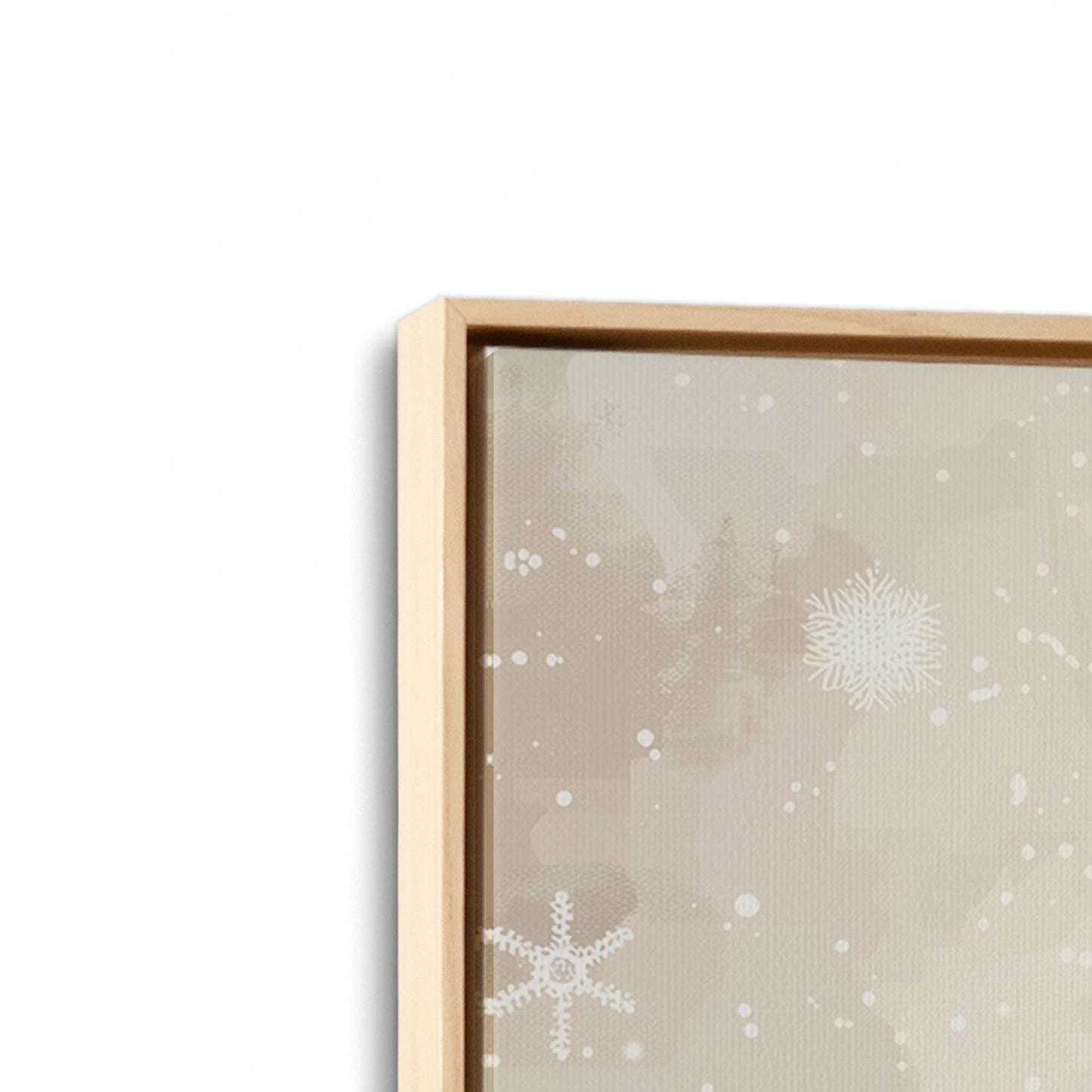 [Color:American Maple], Picture of art in a American Maple frame at an angle