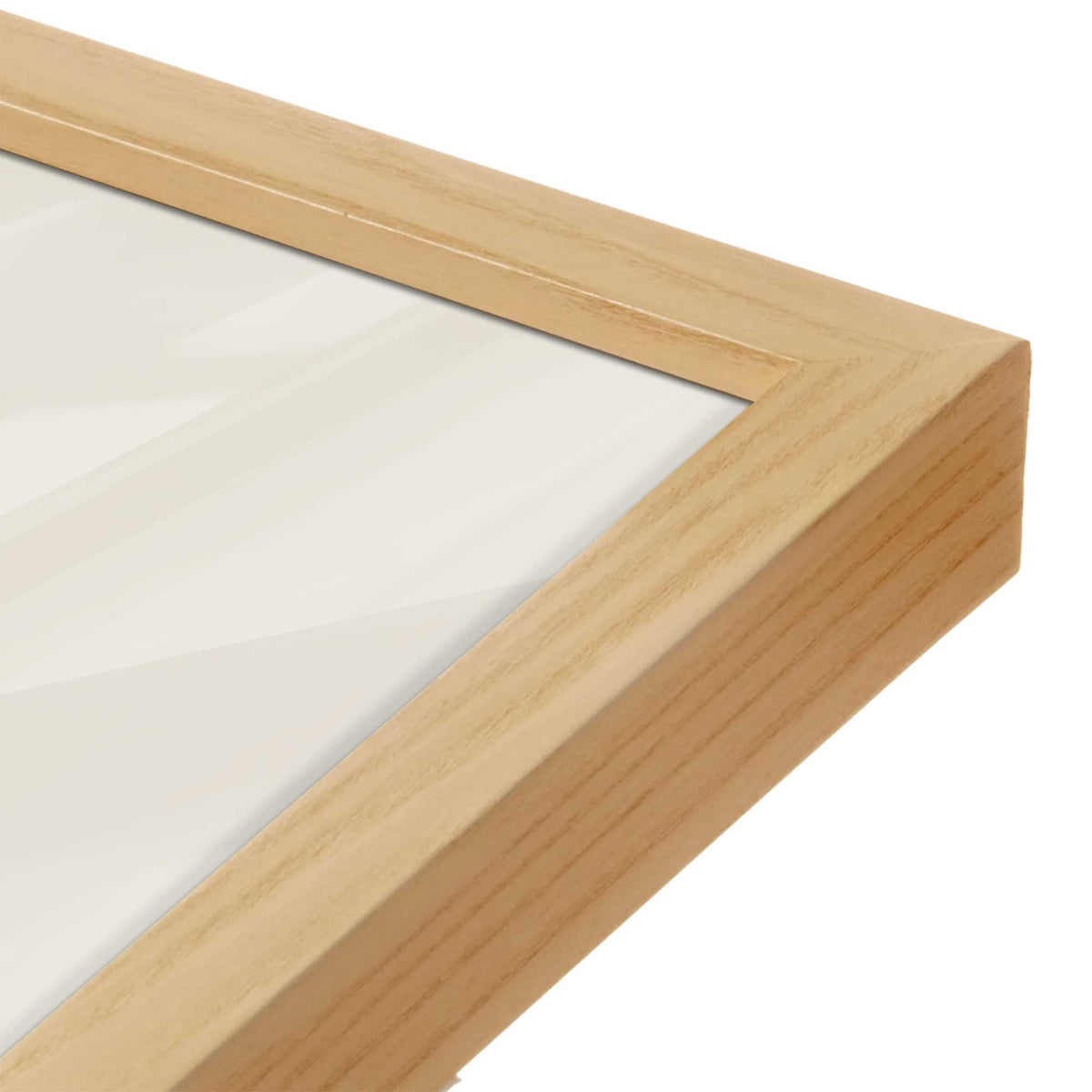 [Color:American Maple], Picture of art in a American Maple frame at an angle