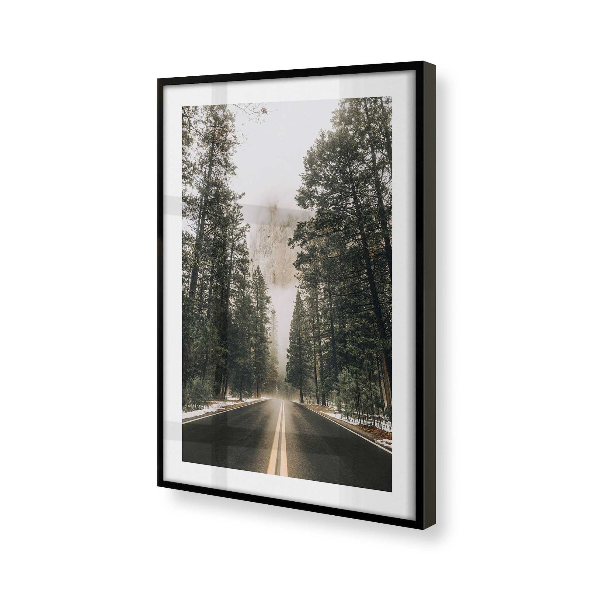 [Color:Satin Black], Picture of art in a Satin Black frame at an angle