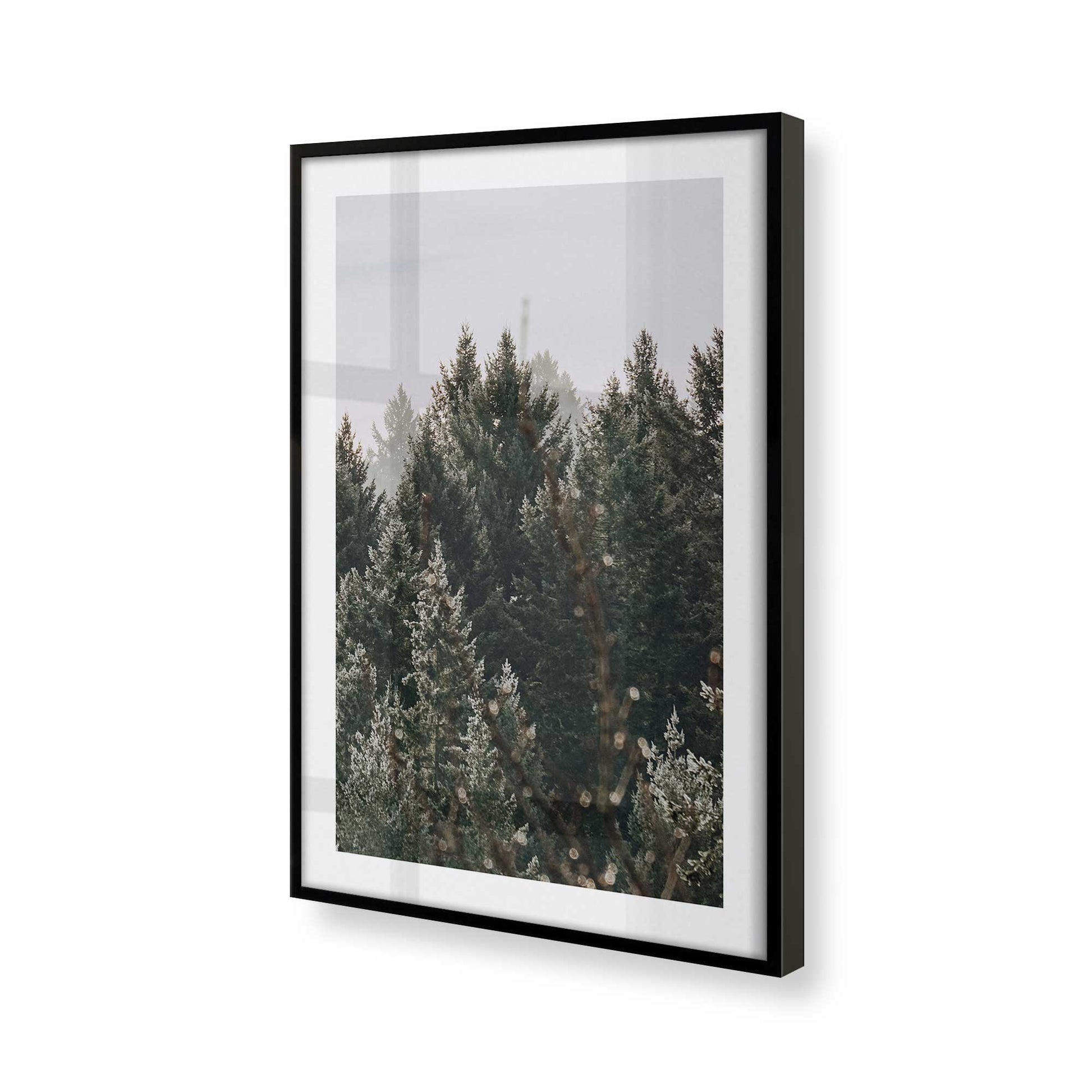 [Color:Satin Black], Picture of art in a Satin Black frame of the corner