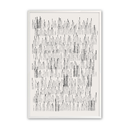 Black and White Vertical Lines Art Print